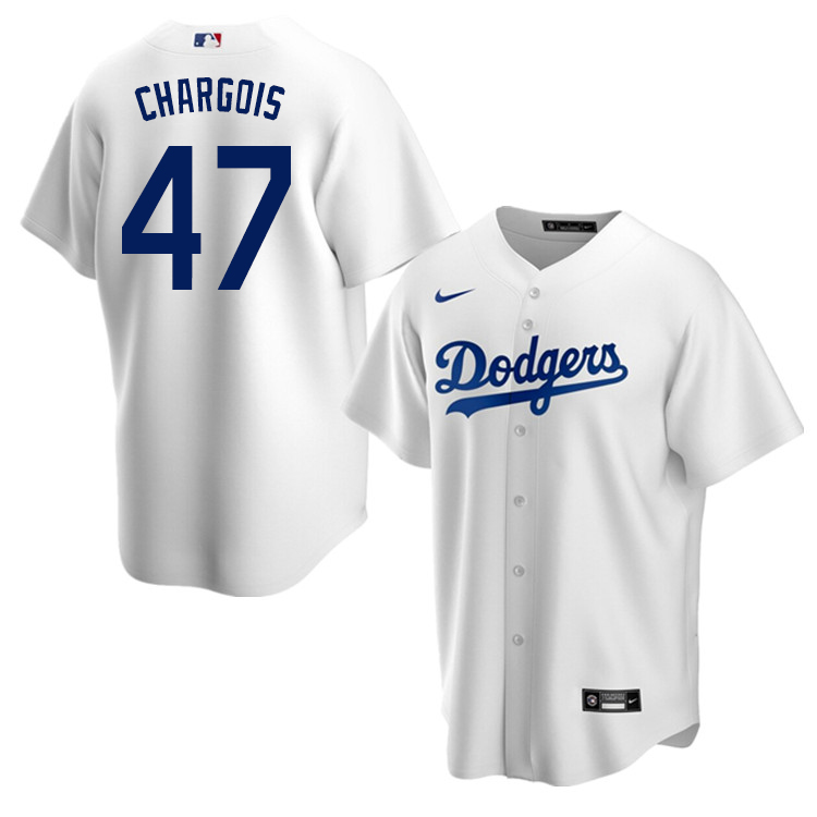 Nike Men #47 JT Chargois Los Angeles Dodgers Baseball Jerseys Sale-White
